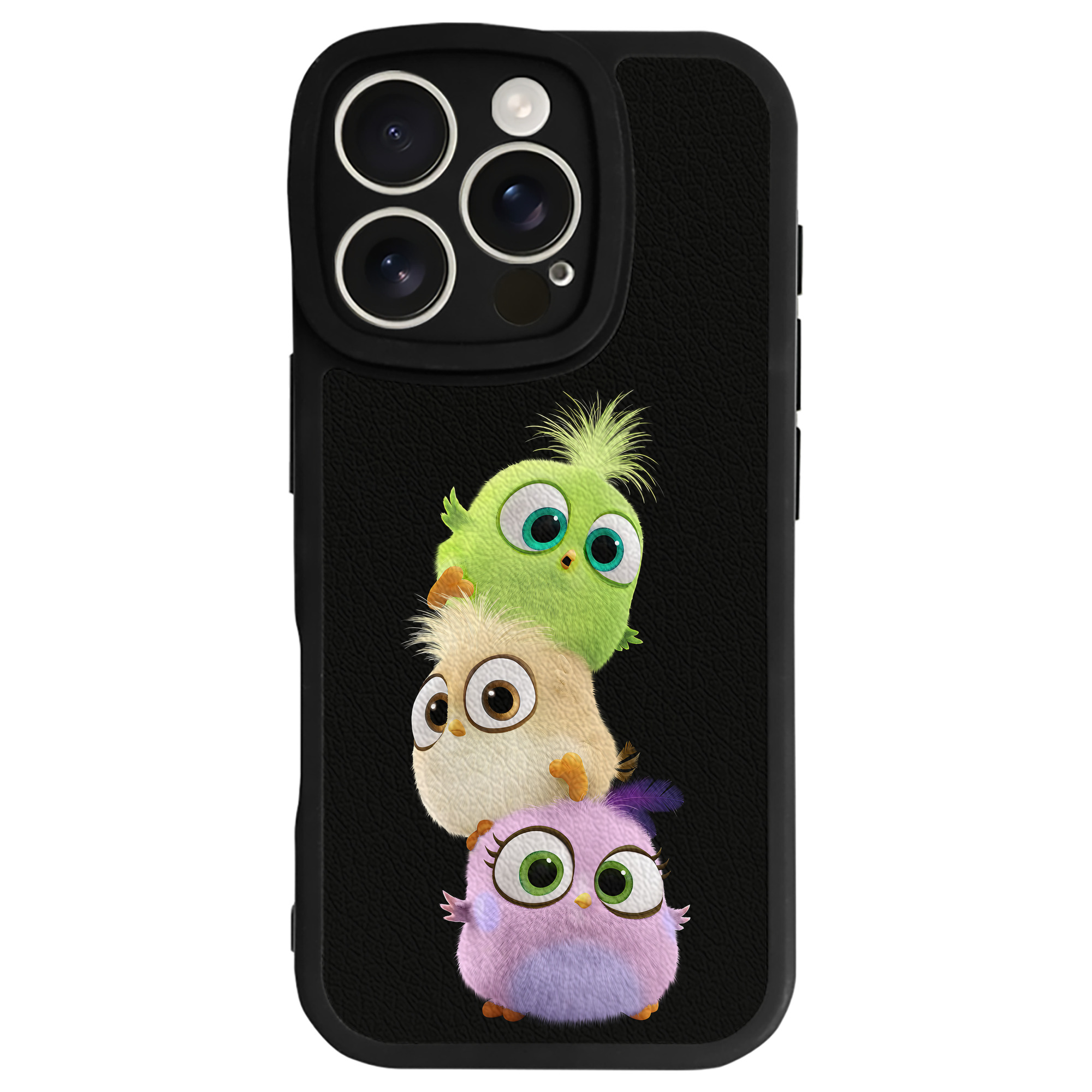 （画像用） Angry Birds アングリーバード 【iPhone 16シリーズ対応】シリコンスマホケース（レザー調） 材質：シリコン